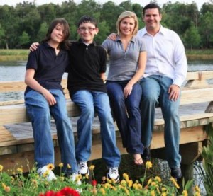 Ray Higdon with fiance and family